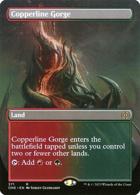【ボーダレス】【Foil】【EN】銅線の地溝/Copperline Gorge [ONE] 無R No.371