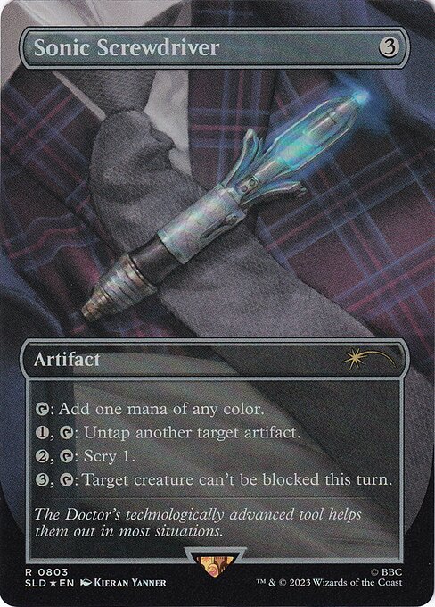 【フルアート】【Foil】【EN】ソニック・ドライバー/Sonic Screwdriver [SLD] 茶R No.803
