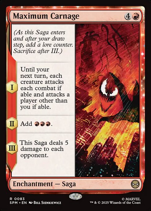 【Foil】【EN】マキシマム・カーネイジ/Maximum Carnage [SPM] 赤R No.83