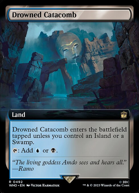 【拡張アート】【Foil】【EN】水没した地下墓地/Drowned Catacomb [WHO] 無R No.492