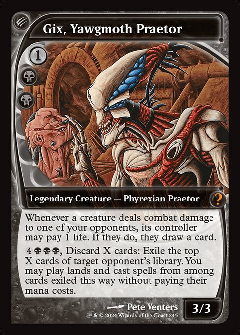 【Foil】【EN】ヨーグモスの法務官、ギックス/Gix, Yawgmoth Praetor [MB2] 黒M No.245
