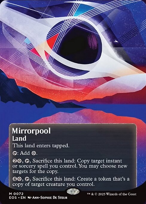 【ボーダレス】【Foil】【EN】鏡の池/Mirrorpool [EOS] 土地M No.72