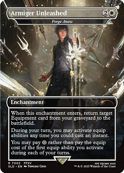 【ボーダレス】【Foil】【EN】再鍛造/Forge Anew [SLD] 白R No.7002