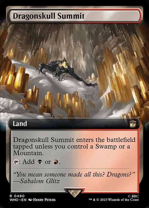 【拡張アート】【Foil】【EN】竜髑髏の山頂/Dragonskull Summit [WHO] 無R No.490