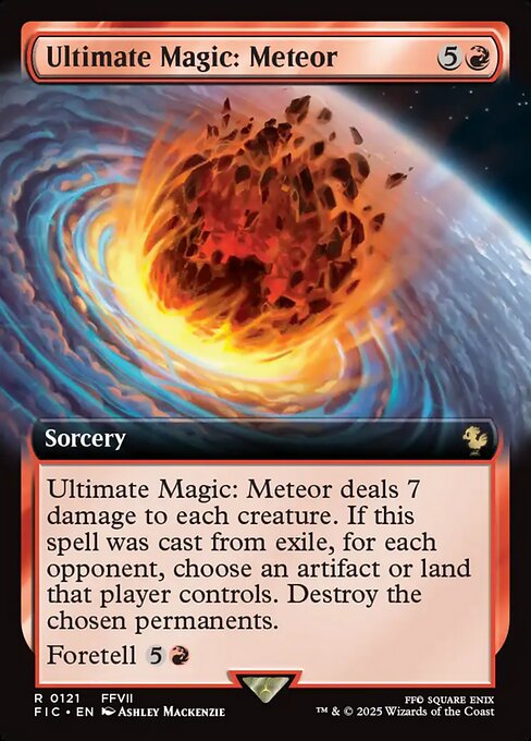 【拡張アート】【EN】究極魔法「メテオ」/Ultimate Magic: Meteor [FIC] 赤R No.121