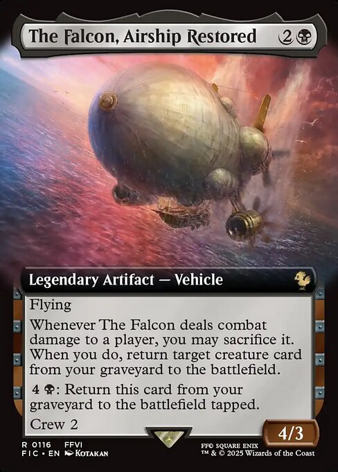 【拡張アート】【EN】よみがえる翼、ファルコン号/The Falcon, Airship Restored [FIC] 黒R No.116