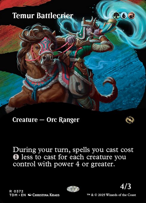 【ボーダレス】【Foil】【EN】ティムールの戦告者/Temur Battlecrier [TDM] 金R No.372
