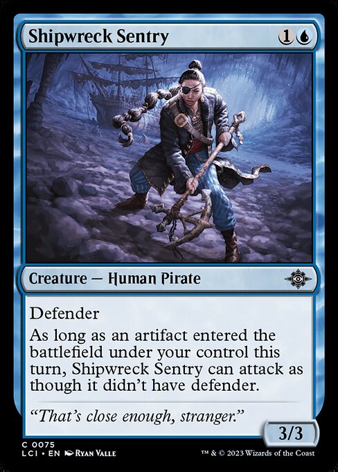 【Foil】【EN】難破船の歩哨/Shipwreck Sentry [LCI] 青C No.75