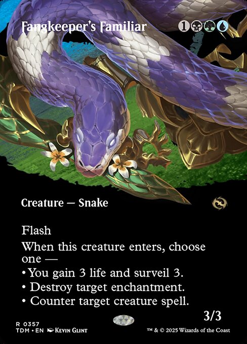 【ショーケース】【Foil】【EN】Fangkeeper's Familiar [TDM] 金R No.357