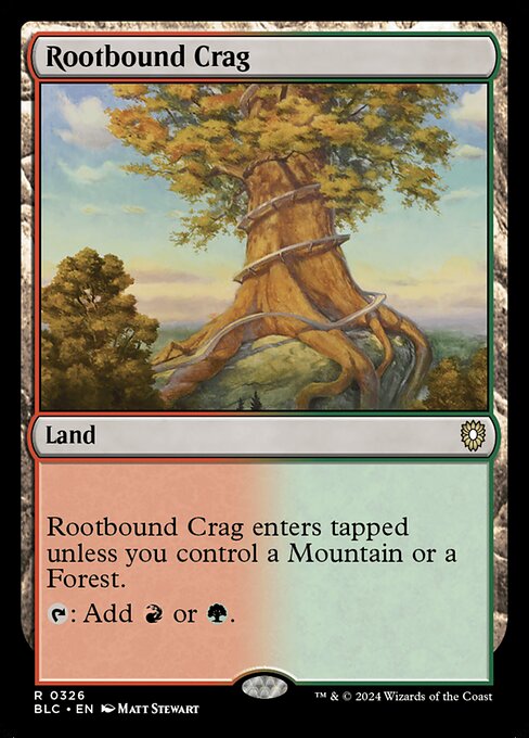 【EN】根縛りの岩山/Rootbound Crag [BLC] 土地R No.326