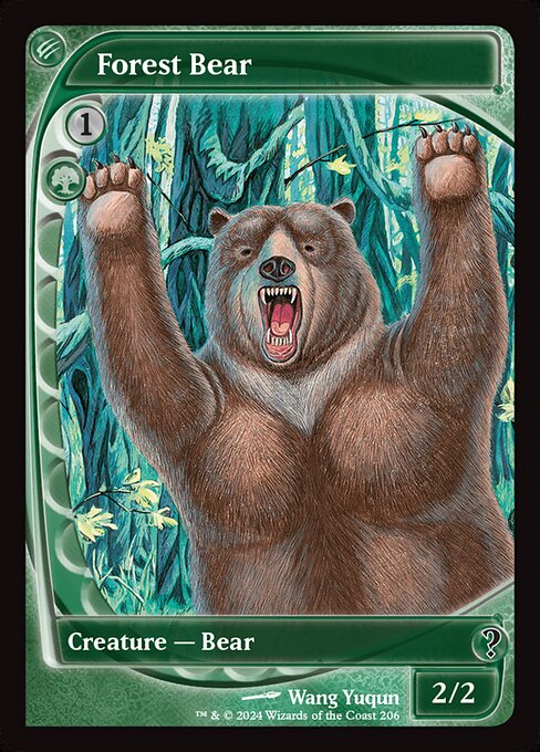 【フルアート】【Foil】【EN】森の熊/Forest Bear [MB2] 緑C No.206