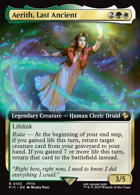 【拡張アート】【Foil】【EN】最後の古代種エアリス/Aerith, Last Ancient [FIC] 金R No.163
