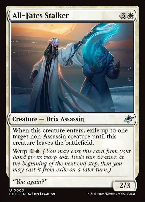 【Foil】【EN】万物の定めを追う者/All-Fates Stalker [EOE] 白U No.3