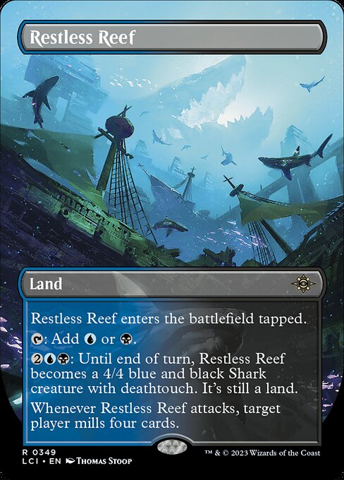 【ボーダレス】【Foil】【EN】不穏な浅瀬/Restless Reef [LCI] 無R No.349