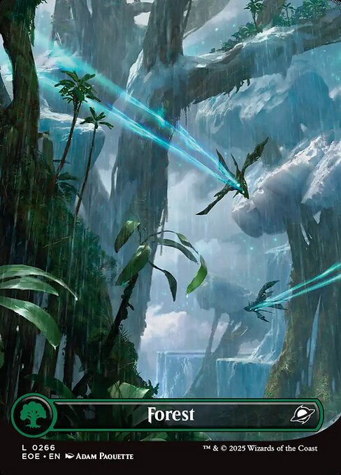 【ボーダレス】【Foil】【EN】森/Forest [EOE] 土地C No.266