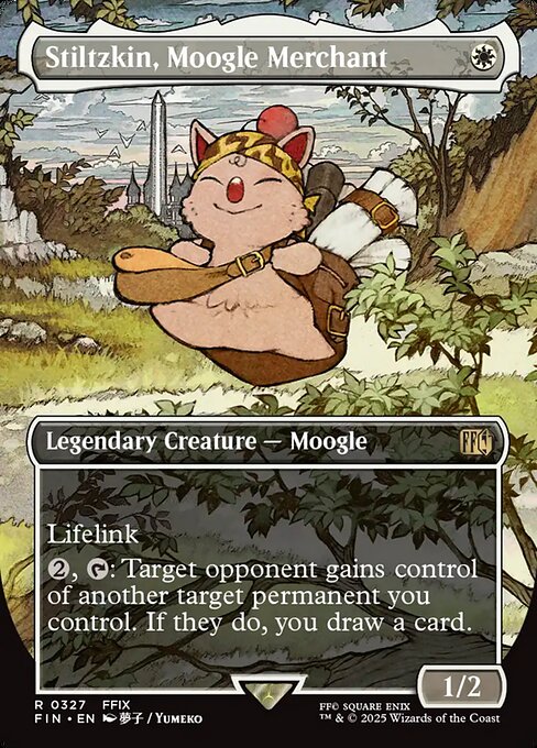 【ボーダレス】【Foil】【EN】モーグリの商人、スティルツキン/Stiltzkin, Moogle Merchant [FIN] 白R No.327