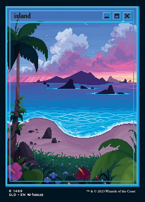 【フルアート】【Foil】【EN】島/Island [SLD] 無R No.1469