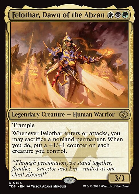 【Foil】【EN】アブザンの夜明け、フェロザー/Felothar, Dawn of the Abzan [TDM] 金R No.184
