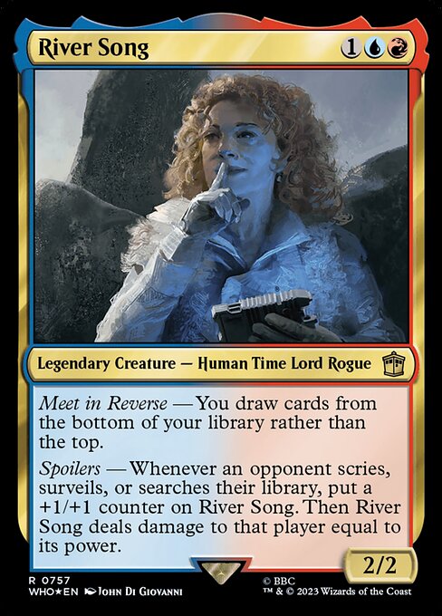 【サージFoil】【Foil】【EN】リヴァー・ソング/River Song [WHO] 金R No.757