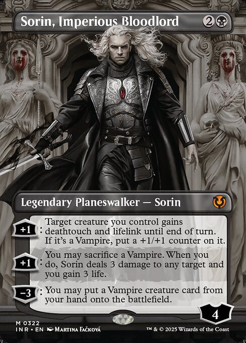 【ボーダレス】【Foil】【EN】傲慢な血王、ソリン/Sorin, Imperious Bloodlord [INR] 黒M No.322