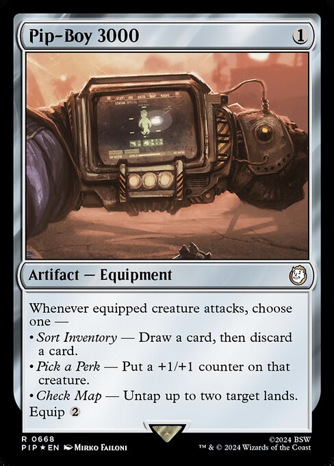 【サージFoil】【Foil】【EN】ピップボーイ3000/Pip-Boy 3000 [PIP] 茶R No.668