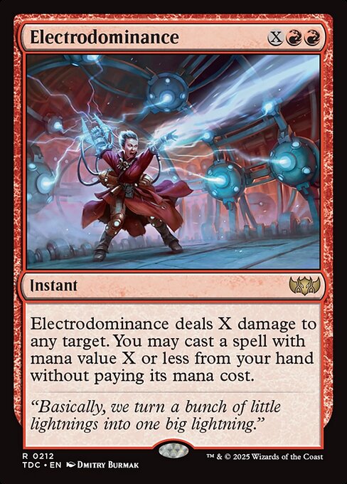 【Foil】【EN】雷電支配/Electrodominance [TDC] 赤R No.212