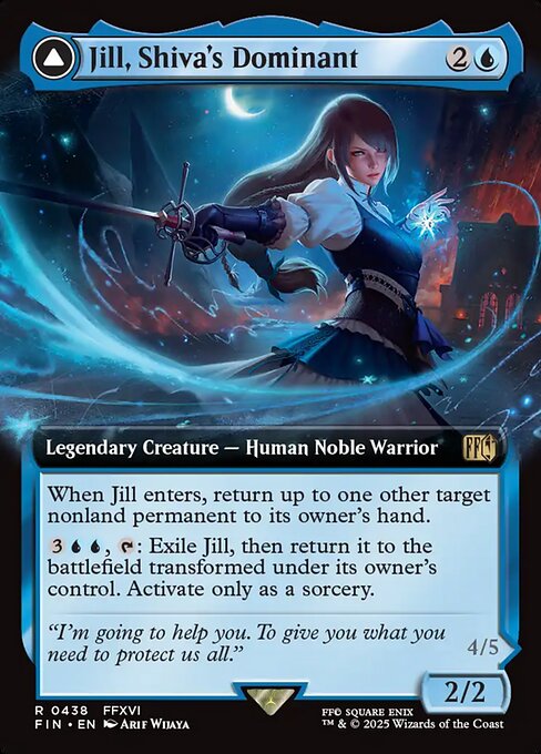 【拡張アート】【Foil】【EN】シヴァのドミナント、ジル // 氷の召喚獣、シヴァ/Jill, Shiva's Dominant // Shiva, Warden of Ice [FIN] 青R No.438