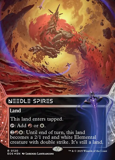 【ボーダレス】【ギャラクシーFoil】【EN】鋭い突端/Needle Spires [EOS] 土地R No.120