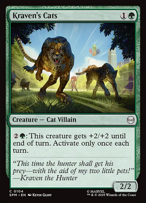 【Foil】【EN】クレイヴンの大猫/Kraven's Cats [SPM] 緑C No.104