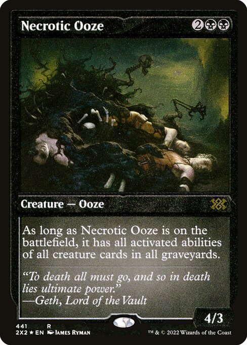 【エッチングFoil】【EN】壊死のウーズ/Necrotic Ooze [2X2] 黒R No.441