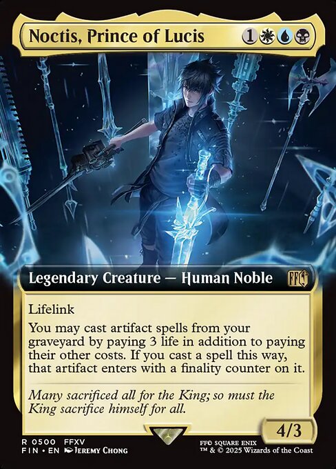 【拡張アート】【EN】ルシスの王子、ノクティス/Noctis, Prince of Lucis [FIN] 金R No.500