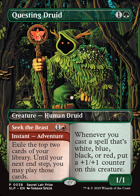 【Foil】【EN】Questing Druid // Seek the Beast [SLP] 緑R No.38
