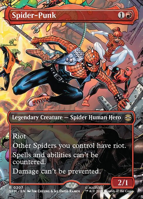 【ボーダレス】【Foil】【EN】スパイダーパンク/Spider-Punk [SPM] 赤R No.207
