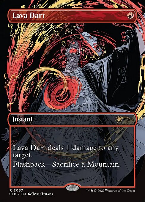 【フルアート】【Foil】【EN】溶岩の投げ矢/Lava Dart [SLD] 赤R No.2037