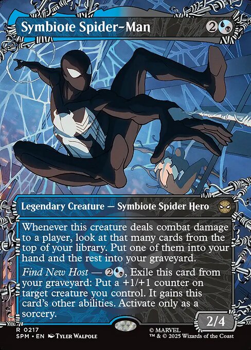 【ボーダレス】【Foil】【EN】シンビオートのスパイダーマン/Symbiote Spider-Man [SPM] 金R No.217