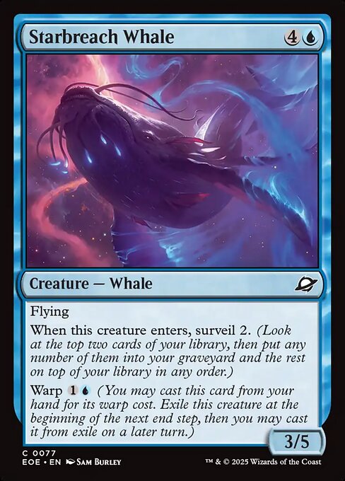 【Foil】【EN】星破りの鯨/Starbreach Whale [EOE] 青C No.77