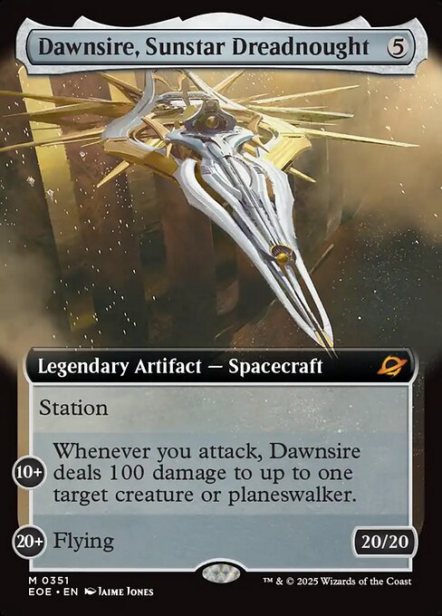 【拡張アート】【Foil】【EN】サンスターの弩級艦、ドーンサイアー/Dawnsire, Sunstar Dreadnought [EOE] 茶M No.351