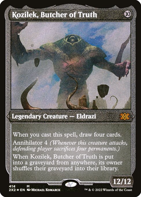 【エッチングFoil】【EN】真実の解体者、コジレック/Kozilek, Butcher of Truth [2X2] 無M No.414