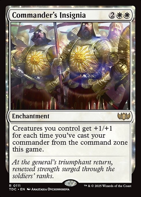 【Foil】【EN】指揮官の徽章/Commander's Insignia [TDC] 白R No.111