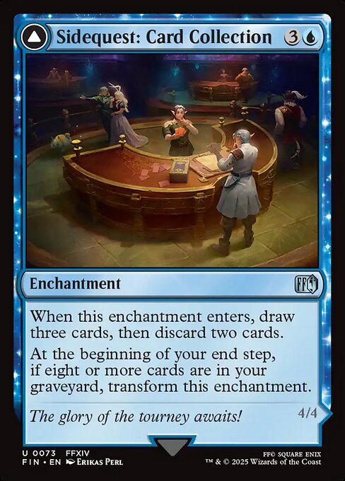 【Foil】【EN】サブクエスト：カードコレクション // マジックカード/Sidequest: Card Collection // Magicked Card [FIN] 青U No.73