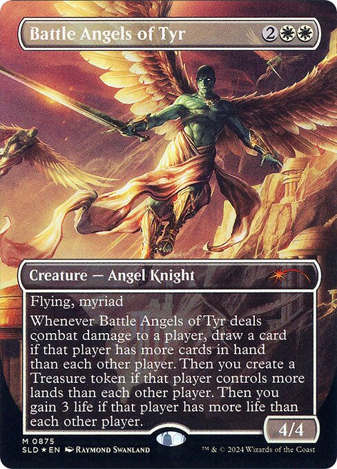【ボーダレス】【Foil】【EN】ティアの戦天使/Battle Angels of Tyr [SLD] 白R No.875