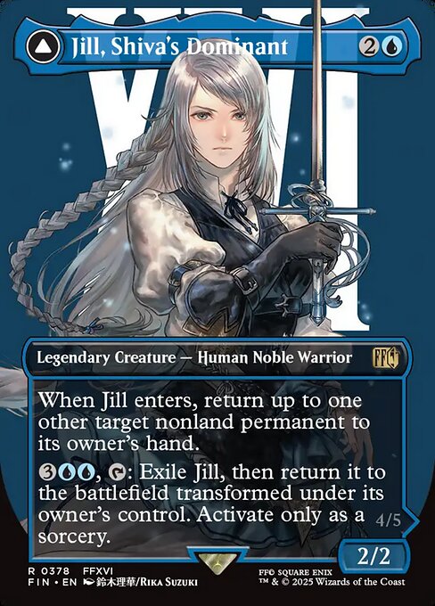 【ボーダレス】【Foil】【EN】シヴァのドミナント、ジル // 氷の召喚獣、シヴァ/Jill, Shiva's Dominant // Shiva, Warden of Ice [FIN] 青R No.378