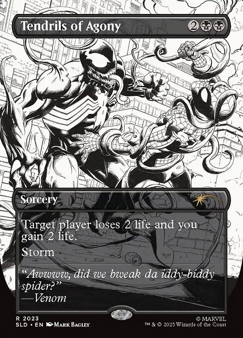 【ボーダレス】【Foil】【EN】苦悶の触手/Tendrils of Agony [SLD] 黒R No.2023