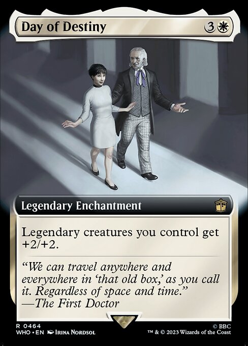 【拡張アート】【Foil】【EN】運命の日/Day of Destiny [WHO] 白R No.464