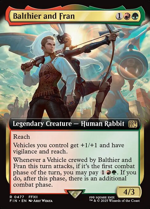 【拡張アート】【Foil】【EN】空賊バルフレアとフラン/Balthier and Fran [FIN] 金R No.477