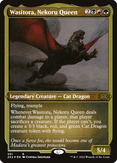 【エッチングFoil】【EN】ネコルーの女王、ワシトラ/Wasitora, Nekoru Queen [2X2] 金R No.551