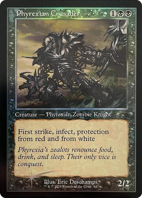 【Foil】【EN】ファイレクシアの十字軍/Phyrexian Crusader [SLD] 黒R No.847