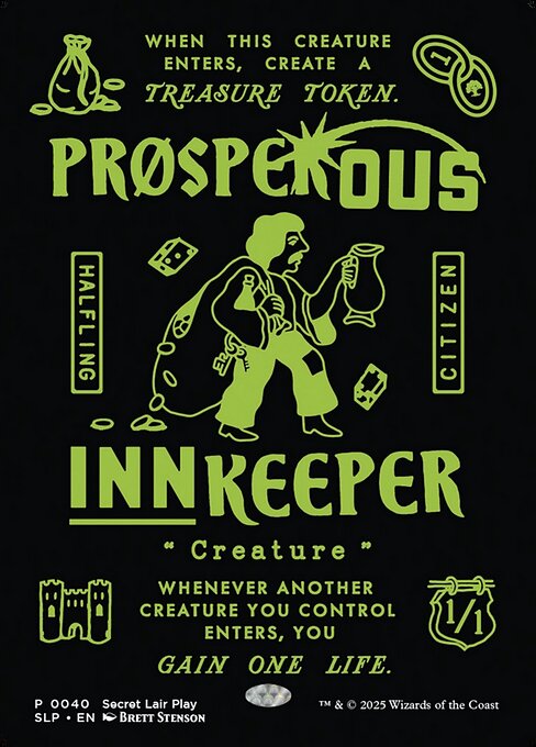 【ボーダレス】【Foil】【EN】裕福な亭主/Prosperous Innkeeper [SLP] 緑R No.40