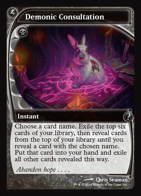 【Foil】【EN】Demonic Consultation [MB2] 黒U No.181