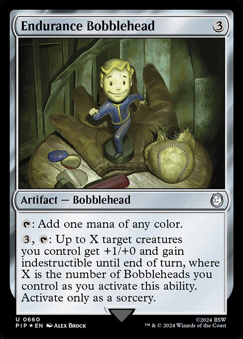 【サージFoil】【Foil】【EN】エンデュランスのボブルヘッド/Endurance Bobblehead [PIP] 茶U No.660